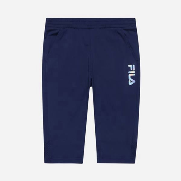 Pantalones Cortos Fila Niños Azul Marino - Prism Warm Up Fleece - España 173426BQN